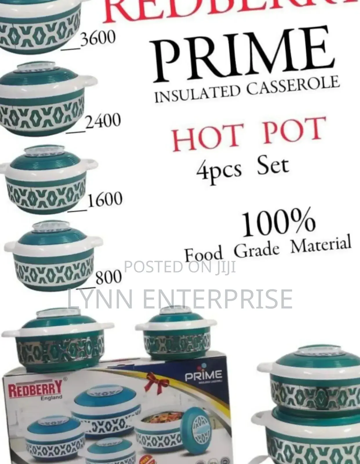 Redberry Premium Range Plastic Designer Hotpot