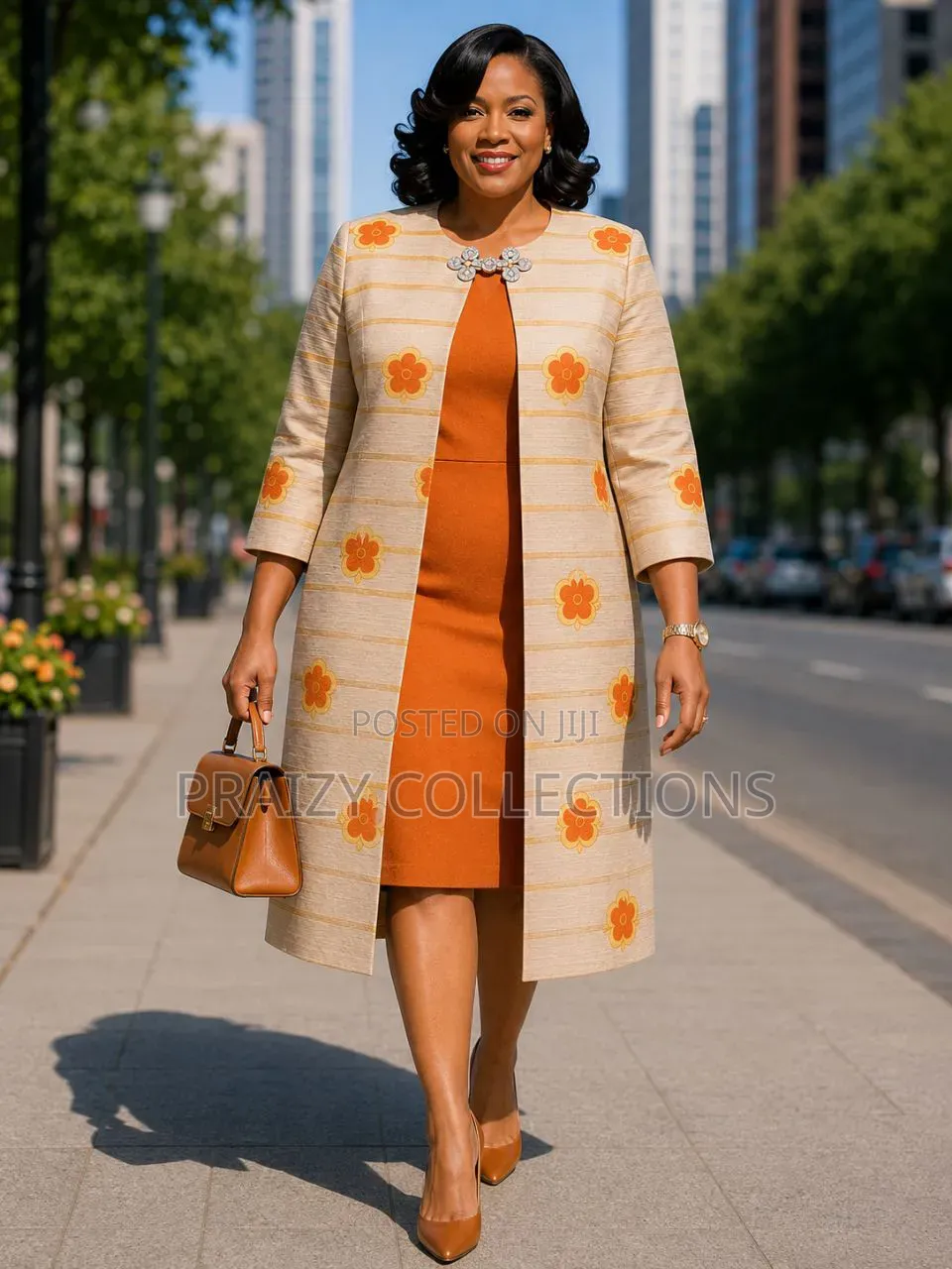 Demure 2pc Set Long Coat Dress