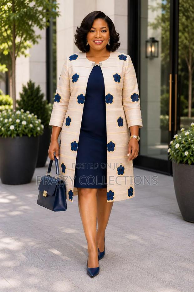 Demure 2pc Set Long Coat Dress - thumbnail 5