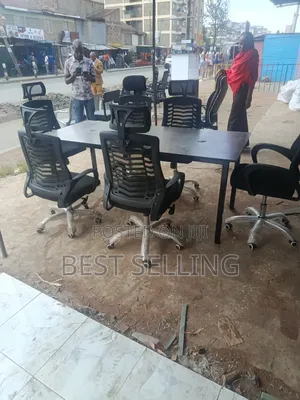 Simple Meeting Table and Headrest Chair