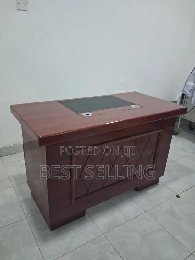 Mahogany Rectangular Office Desk - main view