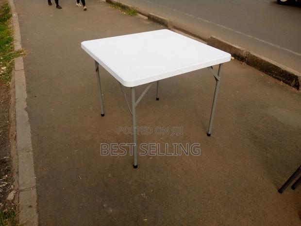 White Square Folder Table - thumbnail 2