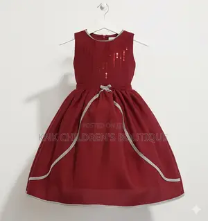 KNK Red Sparkle Girls Dress