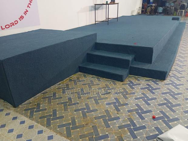 Beautiful Blue Navy Carpet for Church Stage Flooring