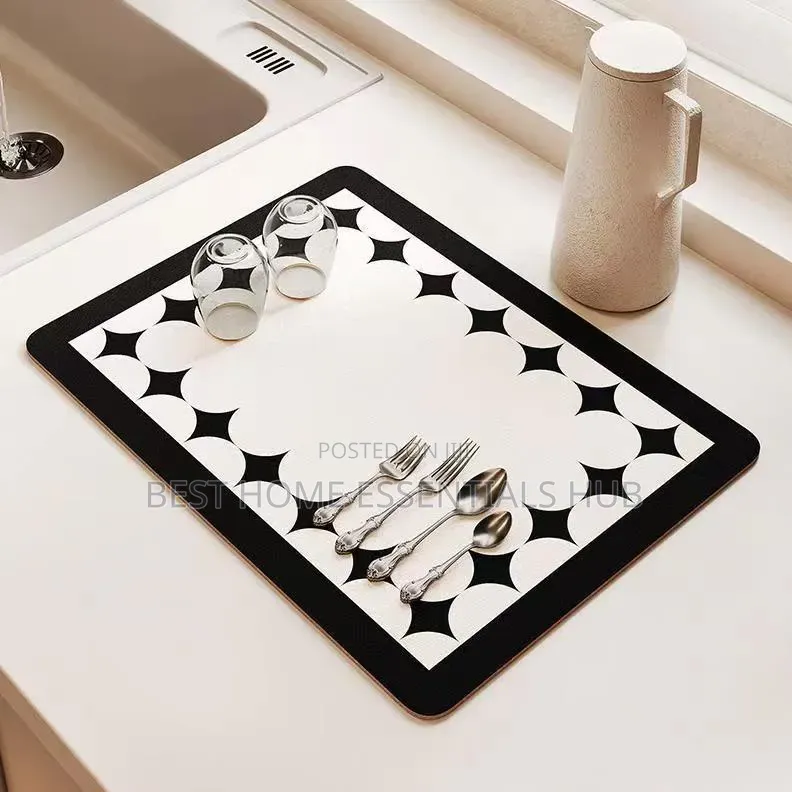*Super Absorbent Nonslip Drain Dish Drying Mat -40*50