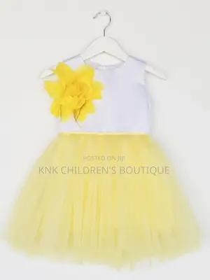 KNK Yellow Tulle Girls Dress