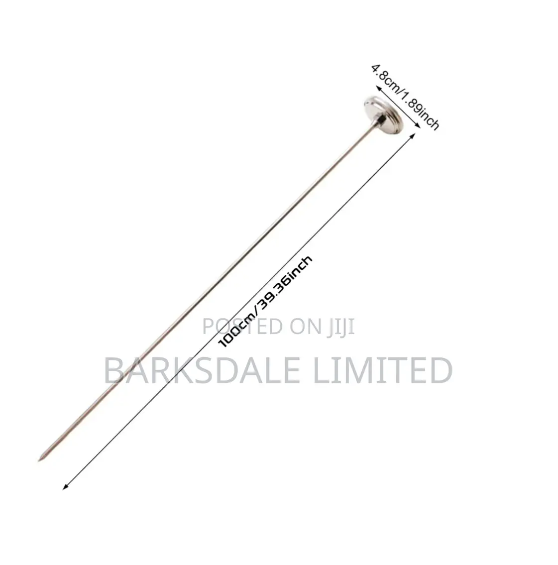 Bbq Thermometer 100cm Probe Meat Compost/Soil Stainless Steel Fast