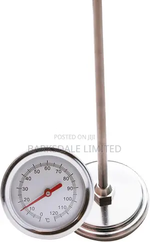 Bbq Thermometer 100cm Probe Meat Compost/Soil Stainless Steel Fast