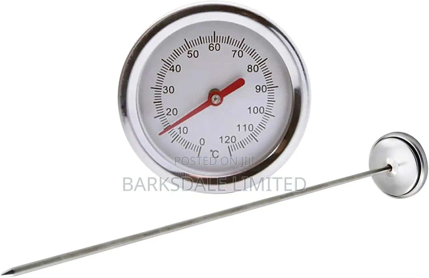 Bbq Thermometer 100cm Probe Meat Compost/Soil Stainless Steel Fast
