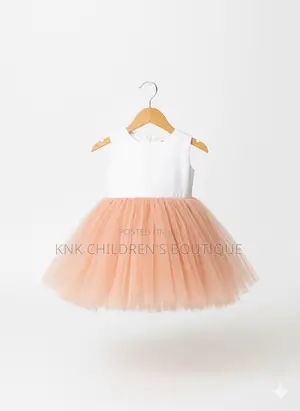 Knk Peach Tulle Baby Girls Dress