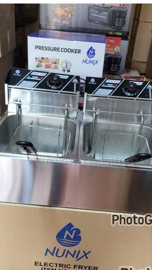 Nunix 12l Commercial Double Deep Fryer – 6l + 6l Capacity