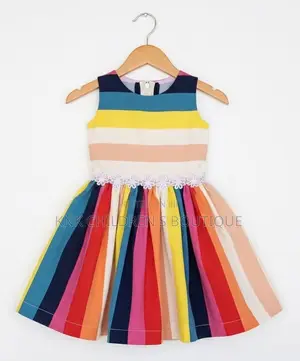 KNK Multicolor Striped Girls Dress