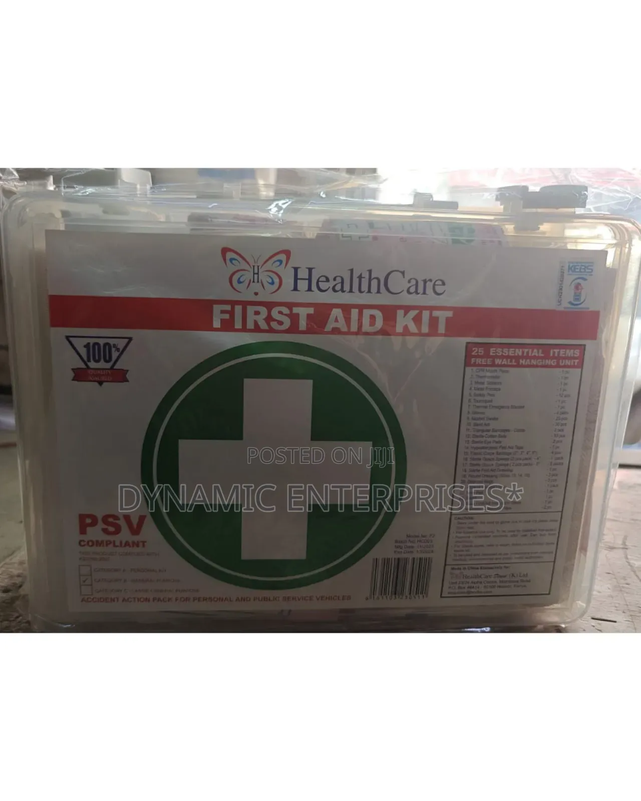 First Aid Kit With PSV Written