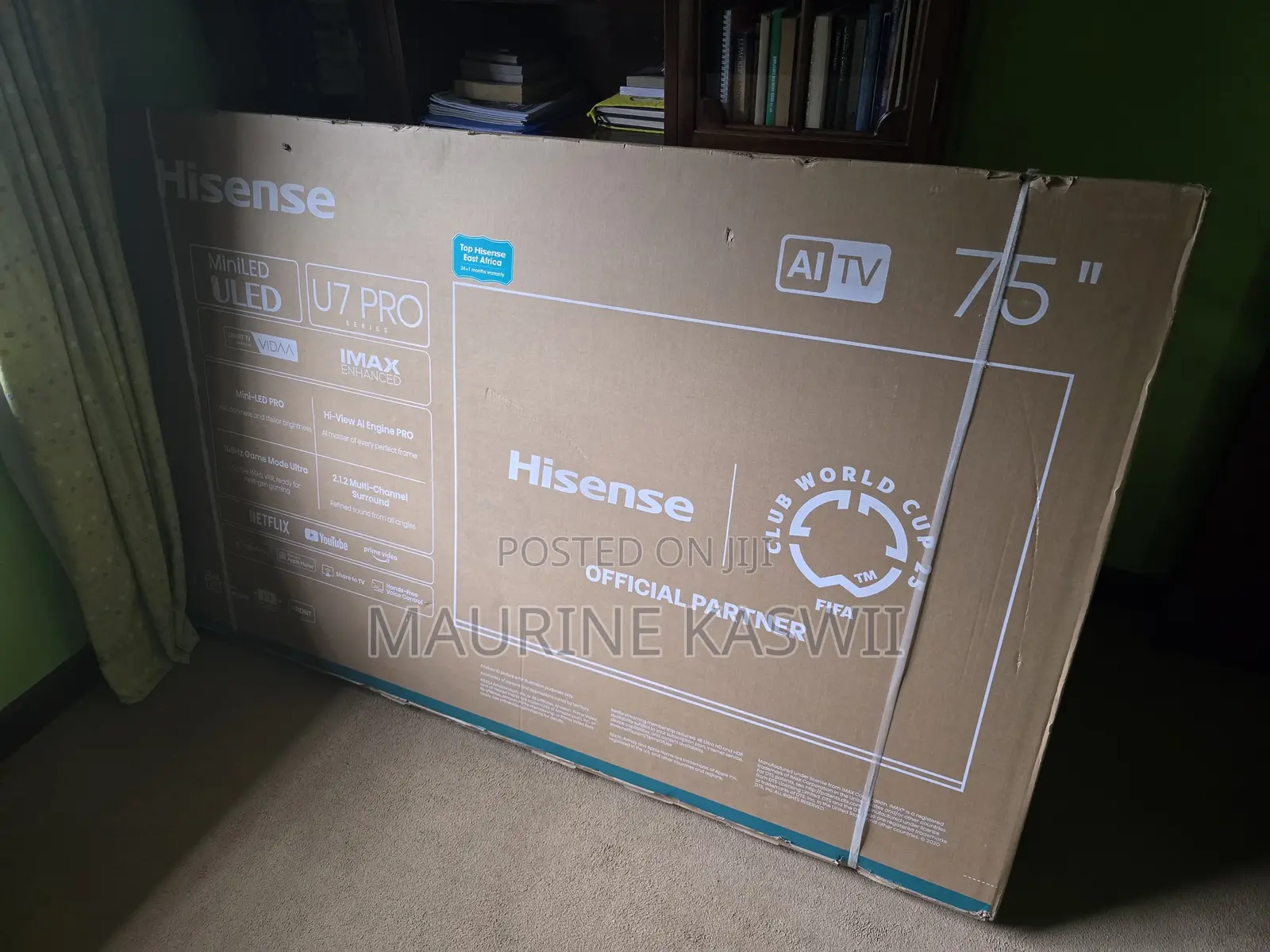 Hisense 75′′ U7 165hz Uled Mini Led Pro Vidaa Tv – 75u7qken (New )