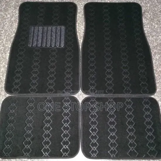 5pc Black Fabric Car Floor Carpet Liner Mats
