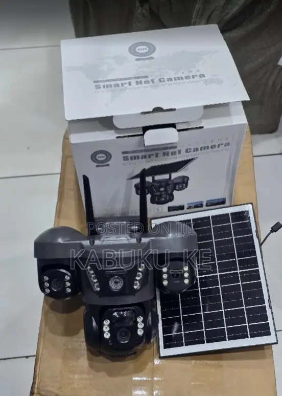 4g (Simcard) V380 Triple Lens Three Screens Camera Solar Powered CCTV