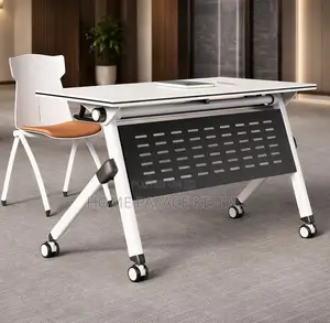 Home Study Desk: Movable Folding Splicing Table With Wheels