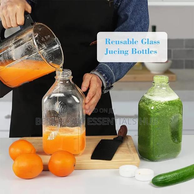 *2l Multi-Purpose Glass Bottle With Airtight Lid*
Milk, Juice, Smoothy - thumbnail 2