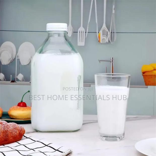 *2l Multi-Purpose Glass Bottle With Airtight Lid*
Milk, Juice, Smoothy - thumbnail 3