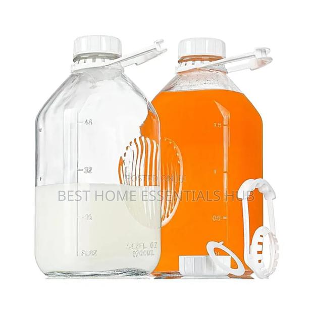 *2l Multi-Purpose Glass Bottle With Airtight Lid*
Milk, Juice, Smoothy - thumbnail 5