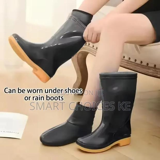 Winter Warm Leather Thermal Soft Anti-Slip Indoor Unisex Socks - thumbnail 3