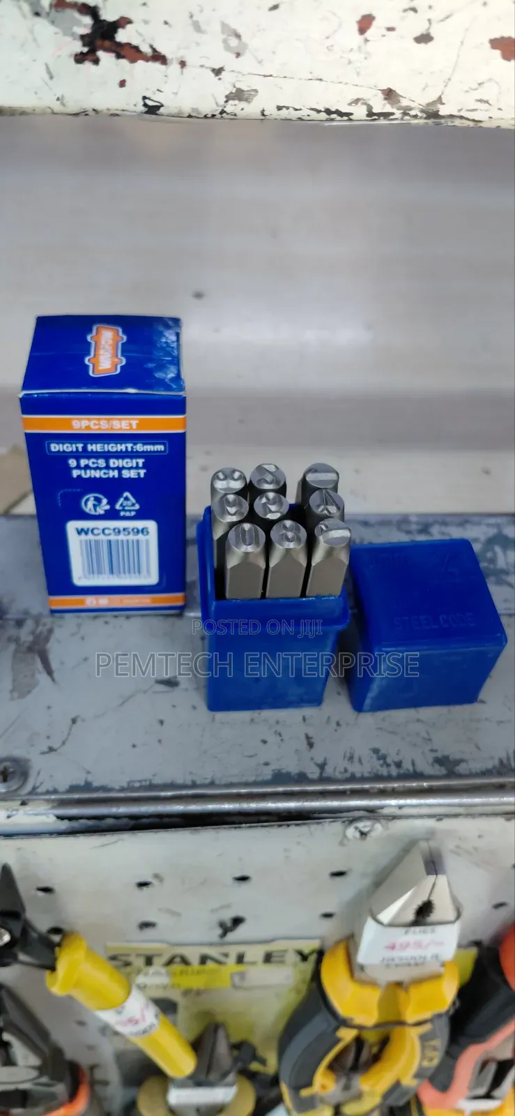 Wadfow 9-Piece Digit Punch Set (Model Wcc9596).