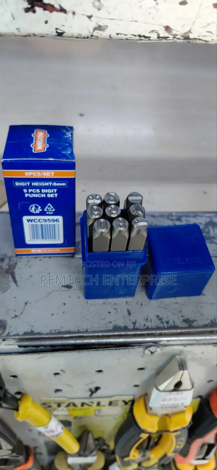 Wadfow 9-Piece Digit Punch Set (Model Wcc9596).