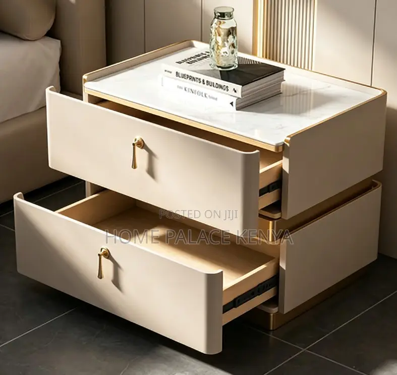Bedside Stand: Wooden Bedside Table With 2 Drawers