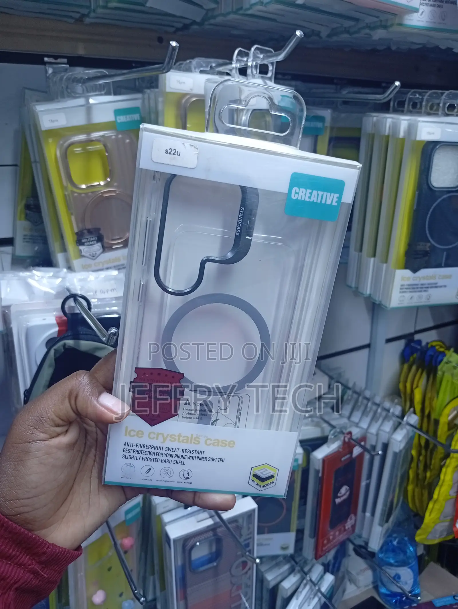 Samsung Galaxy S22 Ultralight Gray, Circular Ring Is Embedded Case
