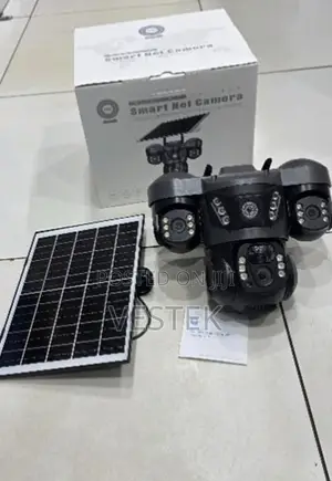 V380 Pro Solar Camera Triple Lens With Motion Tracking Andtwo Way Talk
