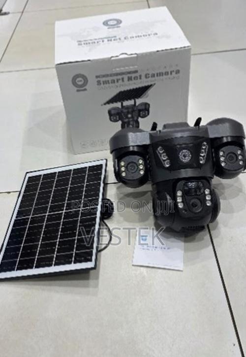 V380 Pro Solar Camera Triple Lens With Motion Tracking Andtwo Way Talk