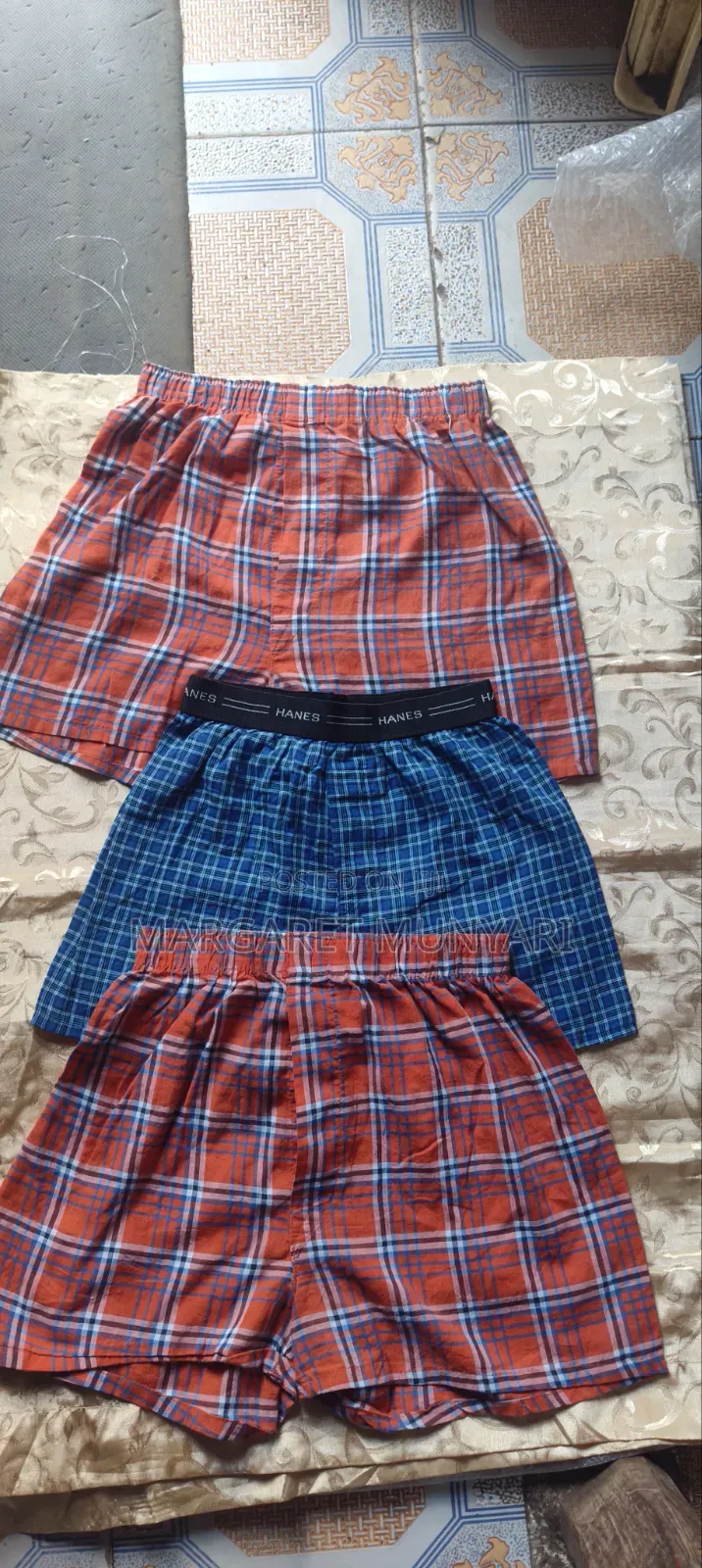 Checked Red Boxers