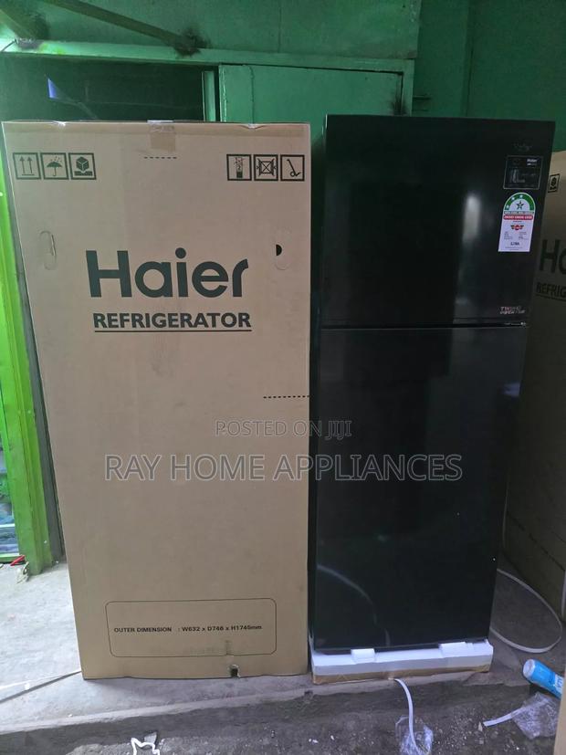 Haier Black 333litres Double Door No-Frost Fridge Refrigerator
