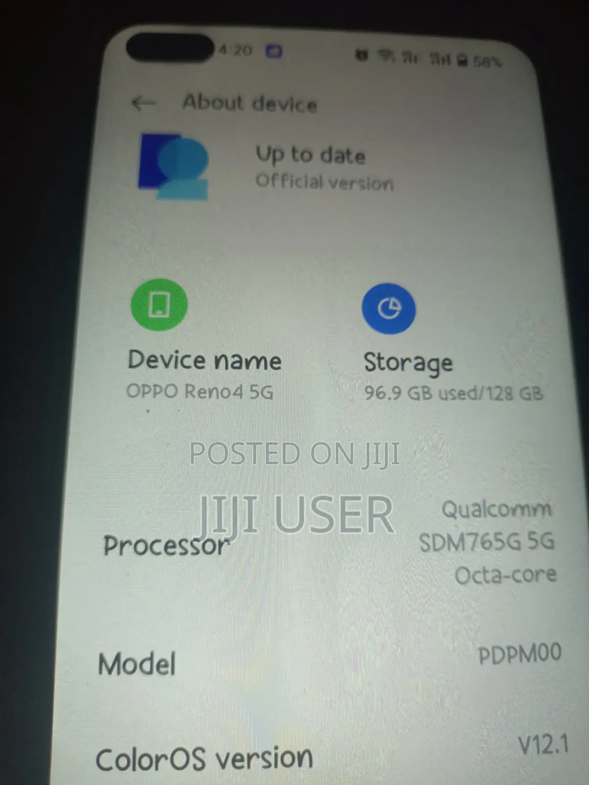 Oppo Reno4 5G 128 GB Gold