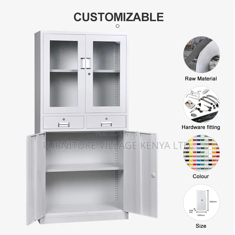 2-Door Document Cabinet With 2-Centre Drawers