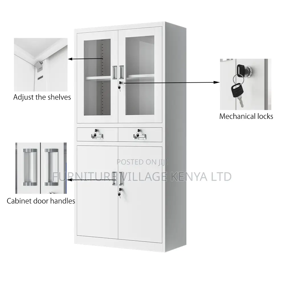 2-Door Document Cabinet With 2-Centre Drawers