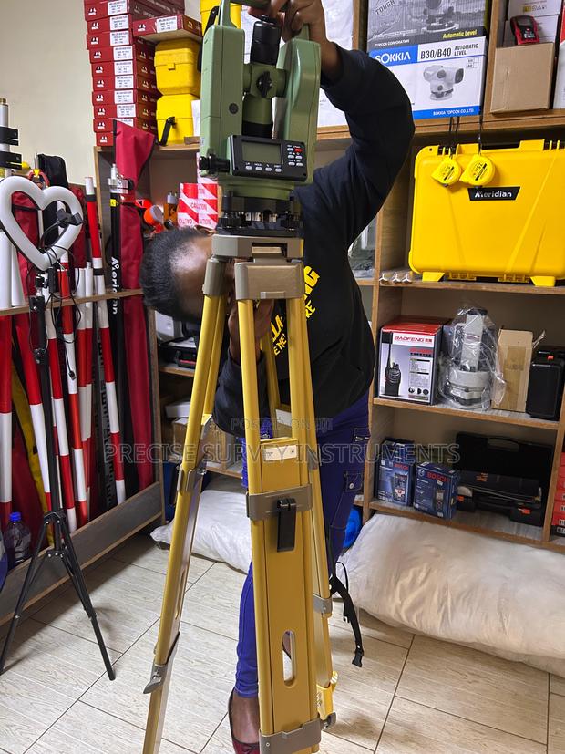 Wooden Survey Tripod With Adjustable Legs and Metal Head