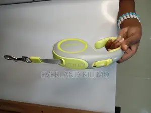 Small Rectratable Dog Leash - Yellow and Grey