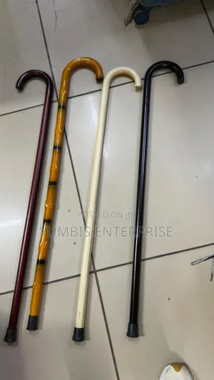 Wooden Sticks With A Curved Handle