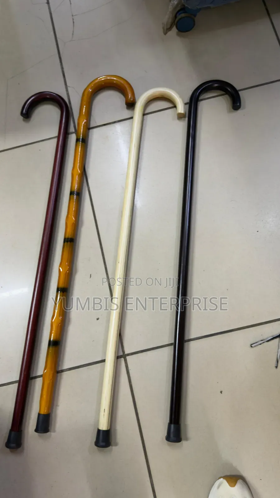 Wooden Sticks With A Curved Handle