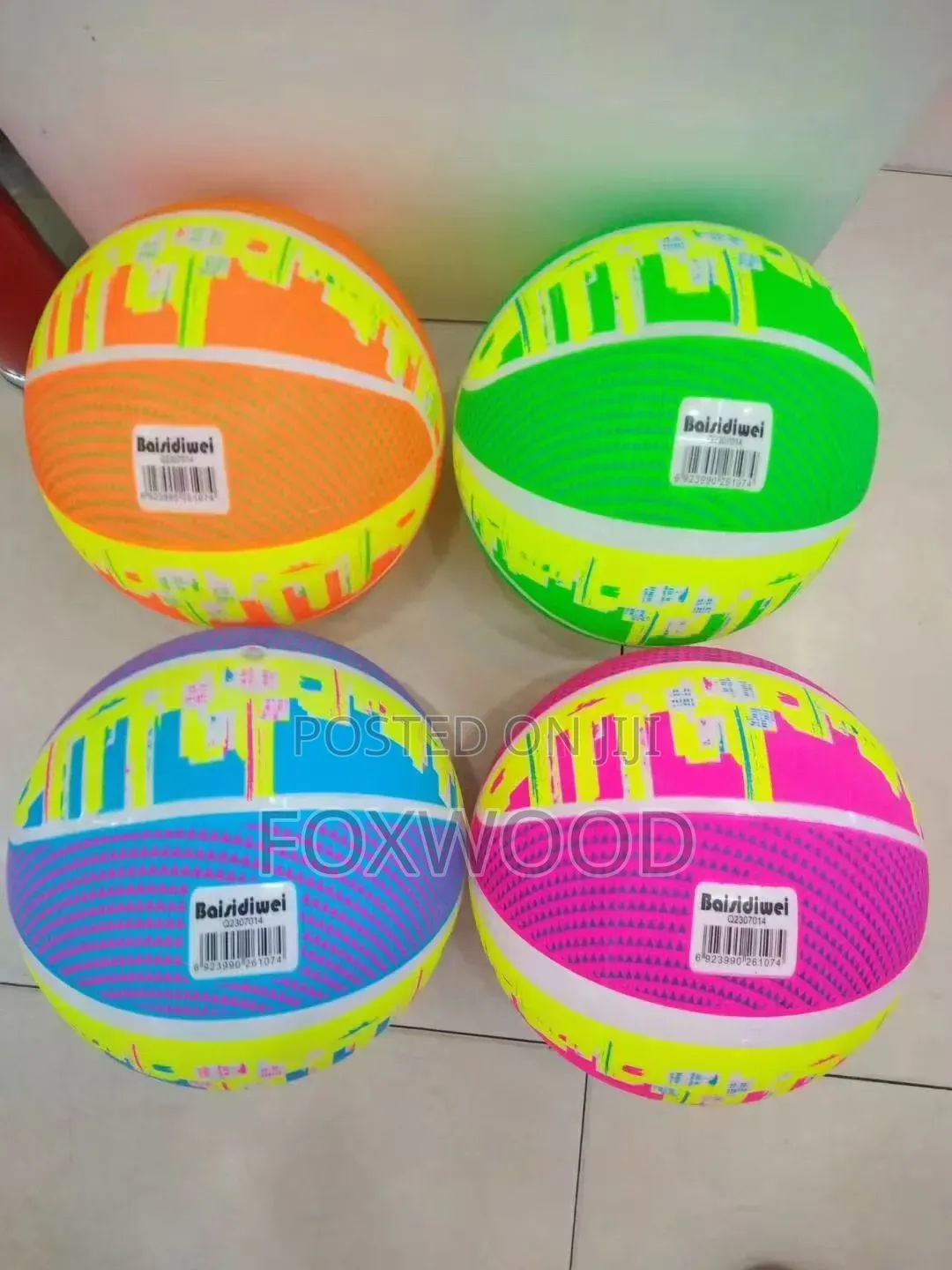 Rubber Rainbow Ball for Children's Play