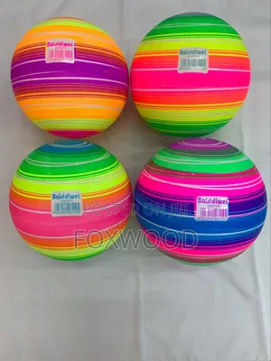 Rubber Rainbow Ball for Children's Play