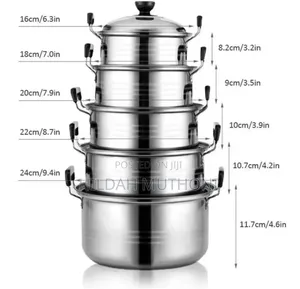 10 Pieces Stainless Steel Cooking Pots