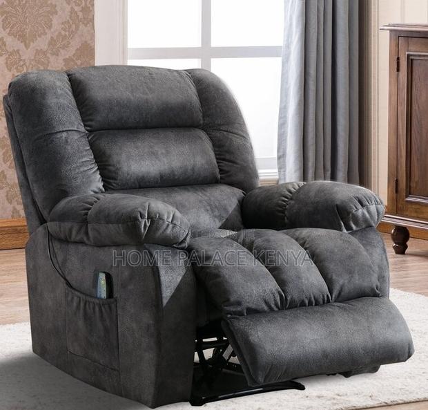 Home Sofa: Single Seat Manual Reclining Fabric Sofa - thumbnail 3
