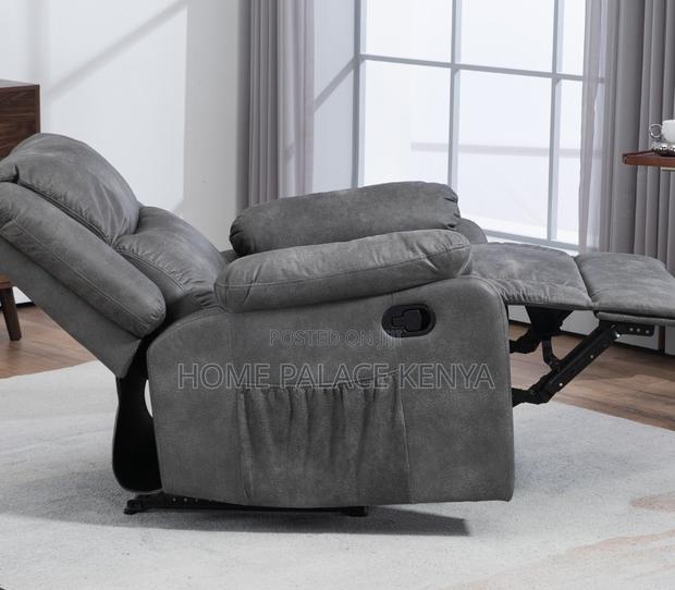 Home Sofa: Single Seat Manual Reclining Fabric Sofa - thumbnail 4
