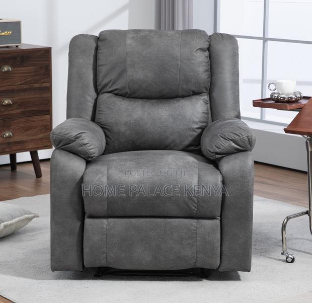 Home Sofa: Single Seat Manual Reclining Fabric Sofa - thumbnail 8