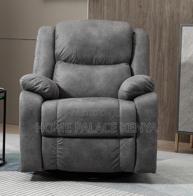 Home Sofa: Single Seat Manual Reclining Fabric Sofa - thumbnail 11