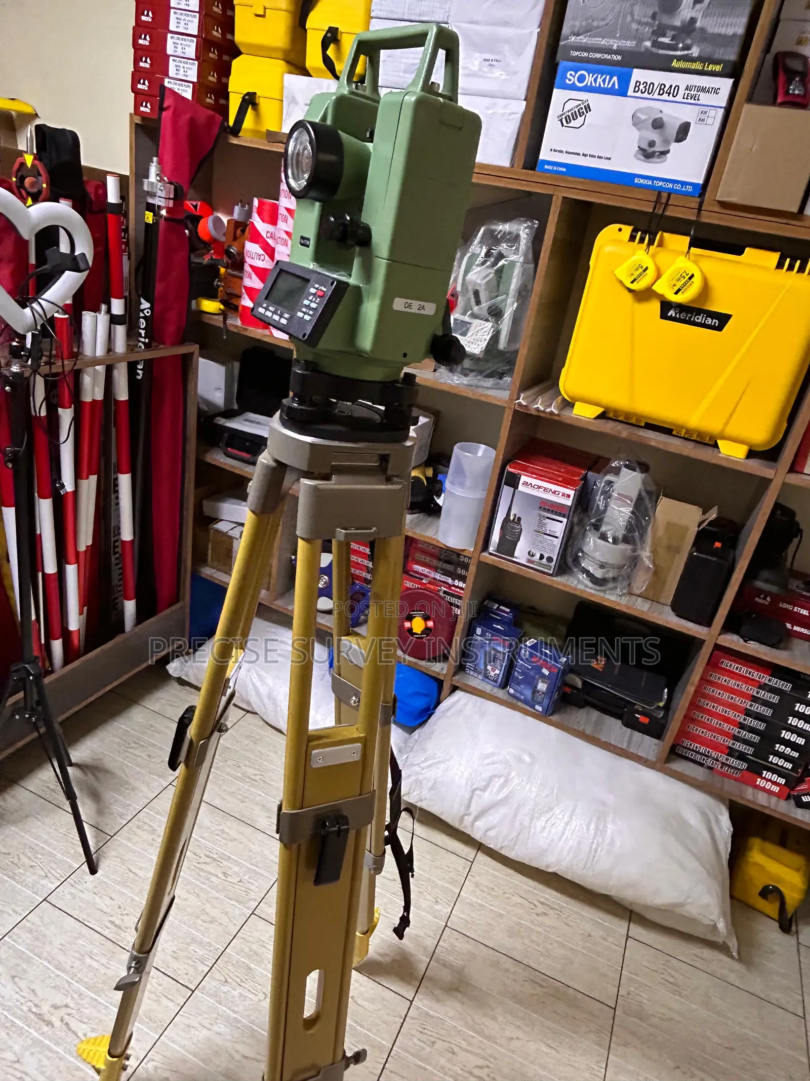 Wooden Heavy-Duty Tripod With Secure Instrument Mount