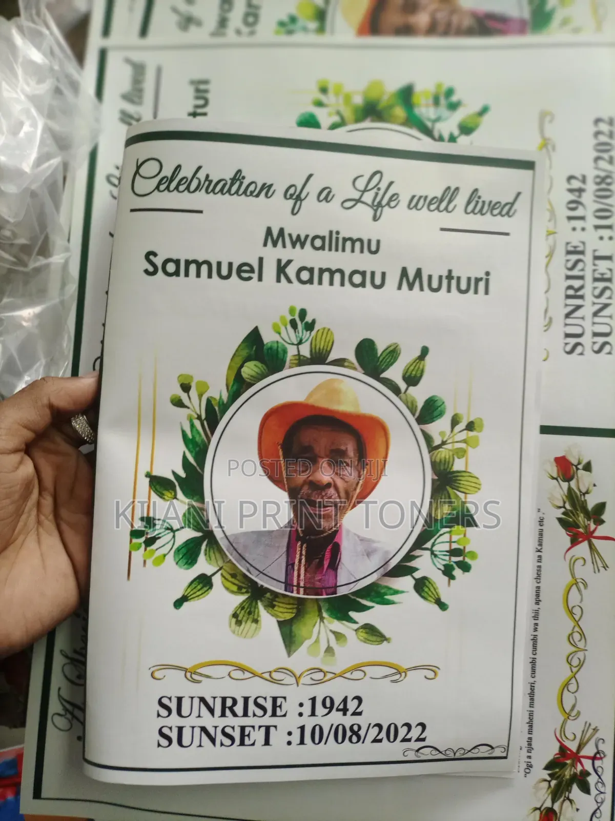 Same Day Eulogies Printing Services Nairobi CBD
