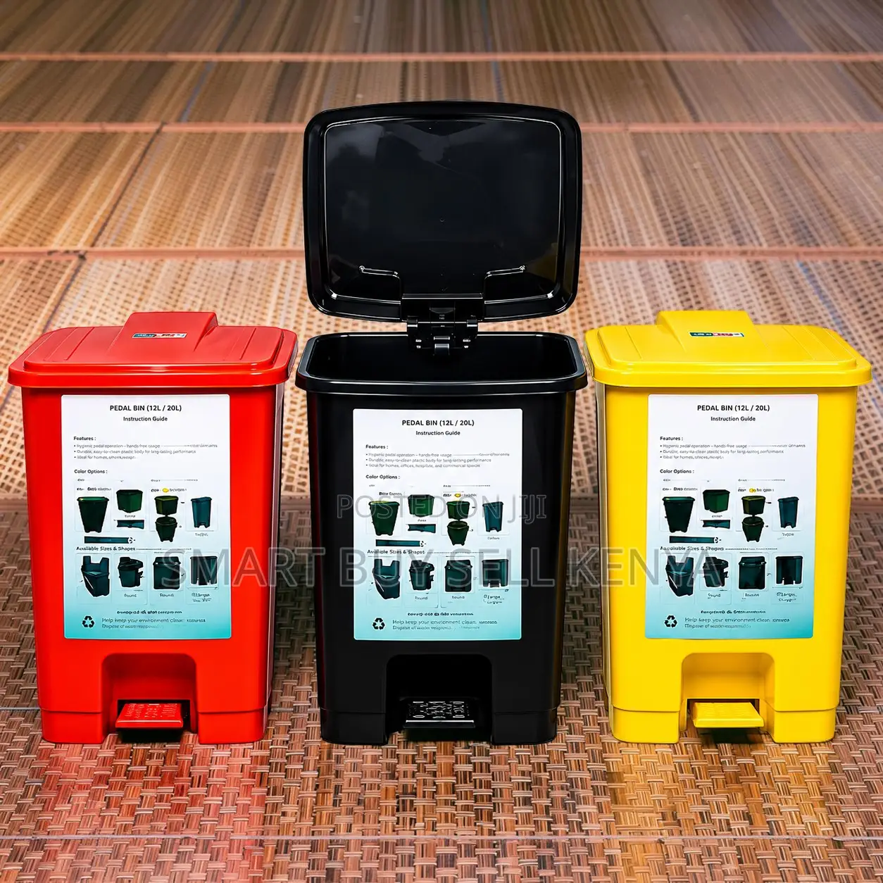 Strong Structure Simple Operation 30l Hard Plastic Step Pedal Dust Bin